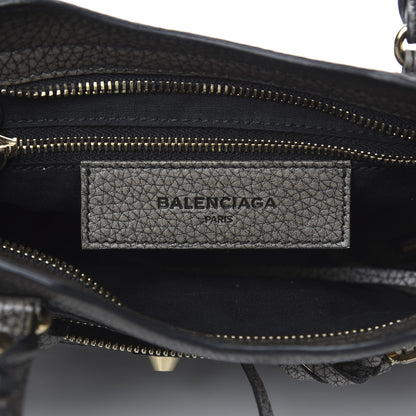 Balenciaga Grained Calfskin Classic Gold Hardware Mini City Ombre Grey Gradient 6 of 9