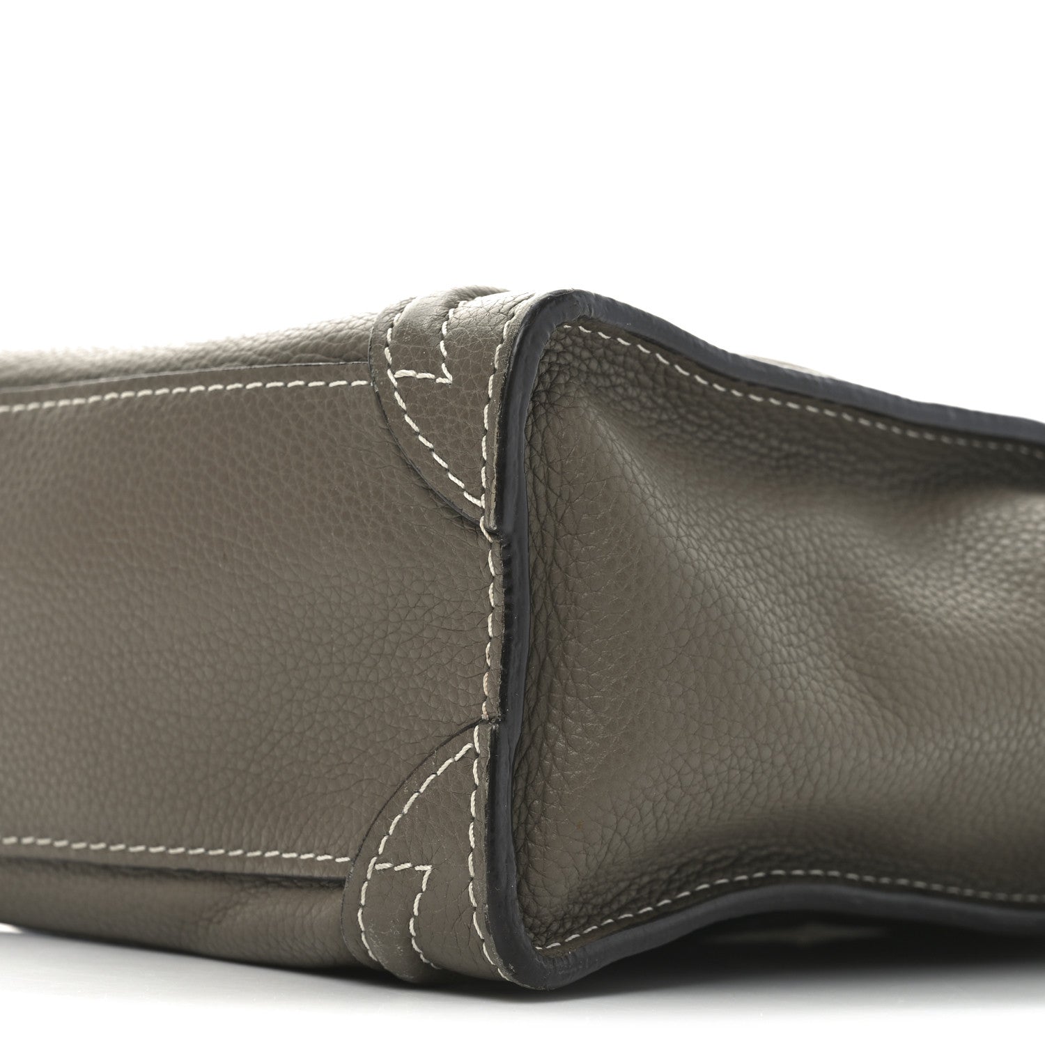 Celine Drummed Calfskin Nano Luggage Souris 9 of 9