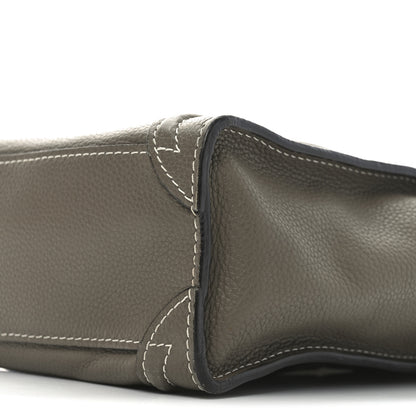 Celine Drummed Calfskin Nano Luggage Souris 9 of 9