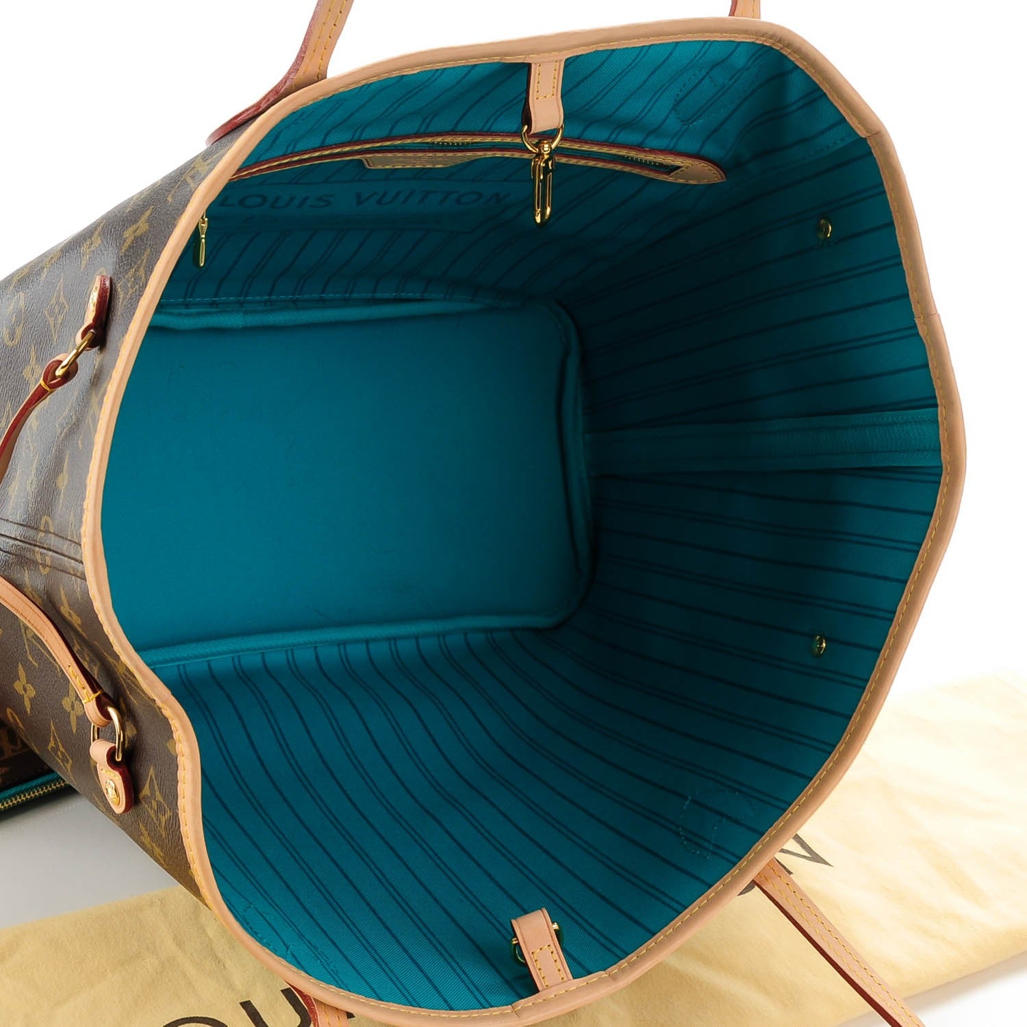 Louis Vuitton Monogram V Neverfull MM Turquoise 5 of 7