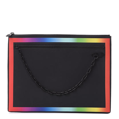 Louis Vuitton Taiga Rainbow Pochette A4 Black 1 of 10