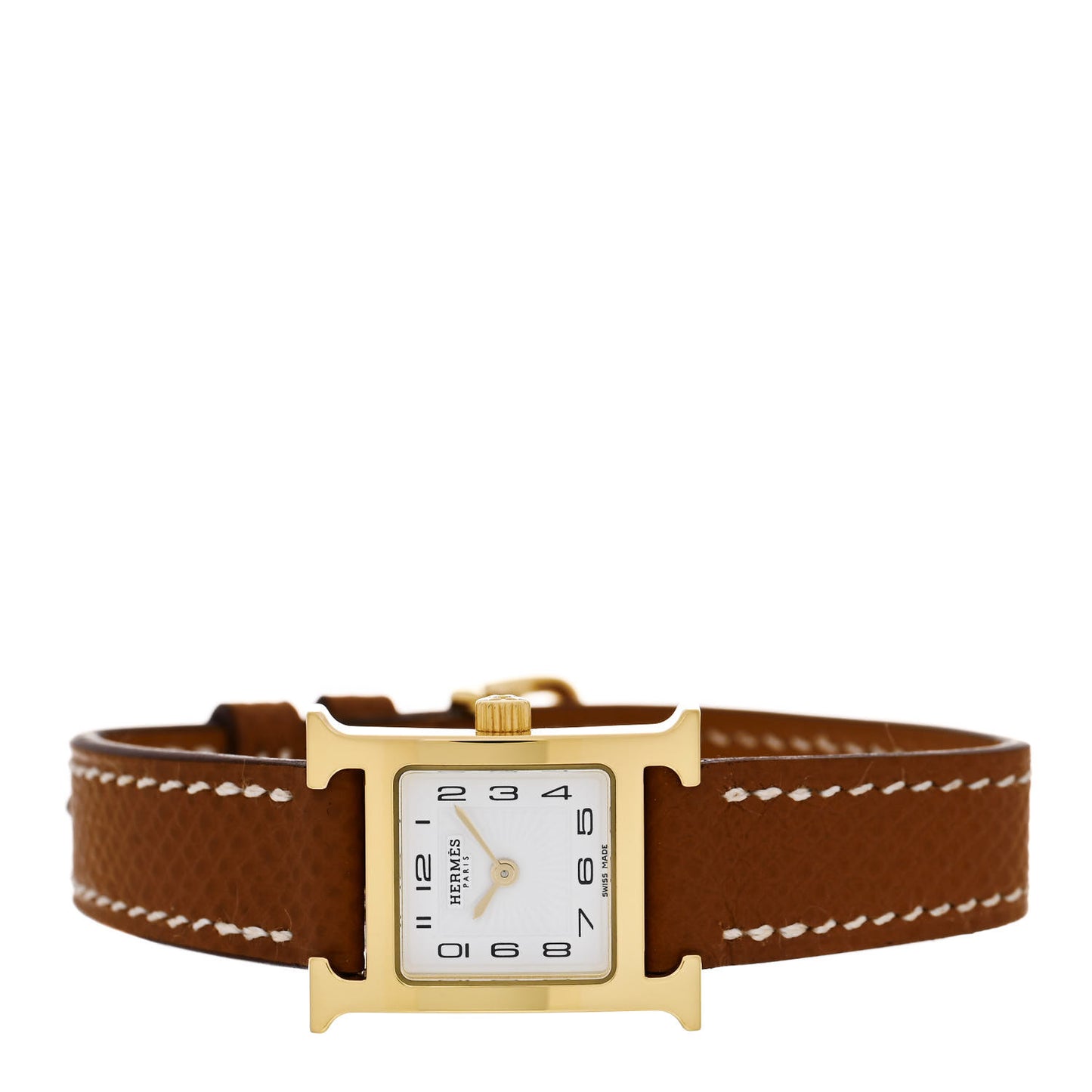 Stainless Steel Epsom 17.2mm Heure H Hour Quartz Watch Gold
