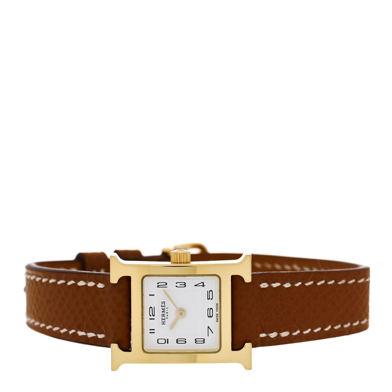 Hermes Stainless Steel Epsom 17.2mm Heure H Hour Quartz Watch Gold 2 of 5