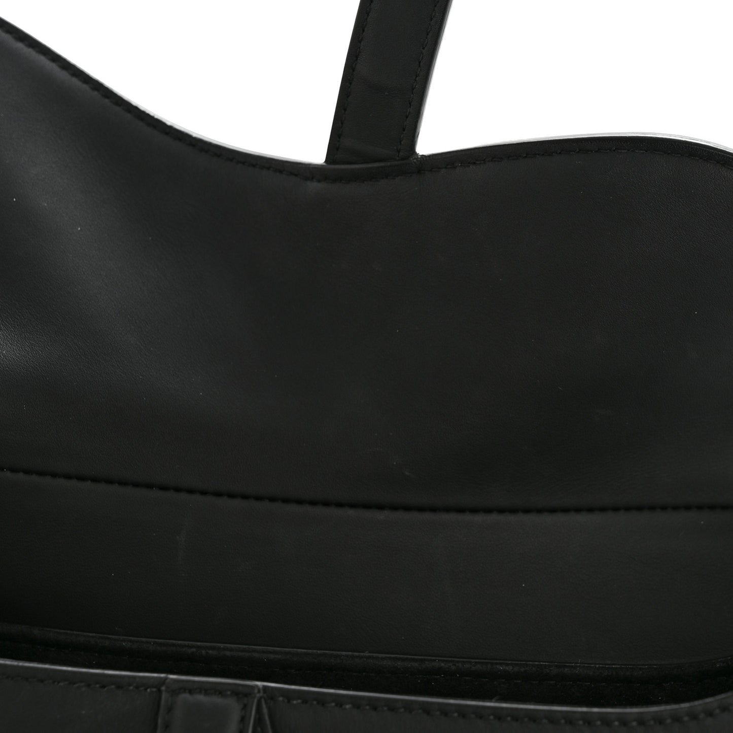 Ultra Matte Calfskin Saddle Bag Black