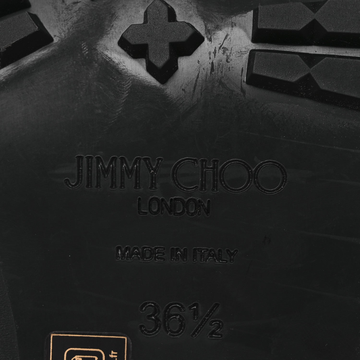 Jimmy Choo Burnished Brushed Calfskin Brooklyn 50 Boots 36.5 Black Gold 8 of 12