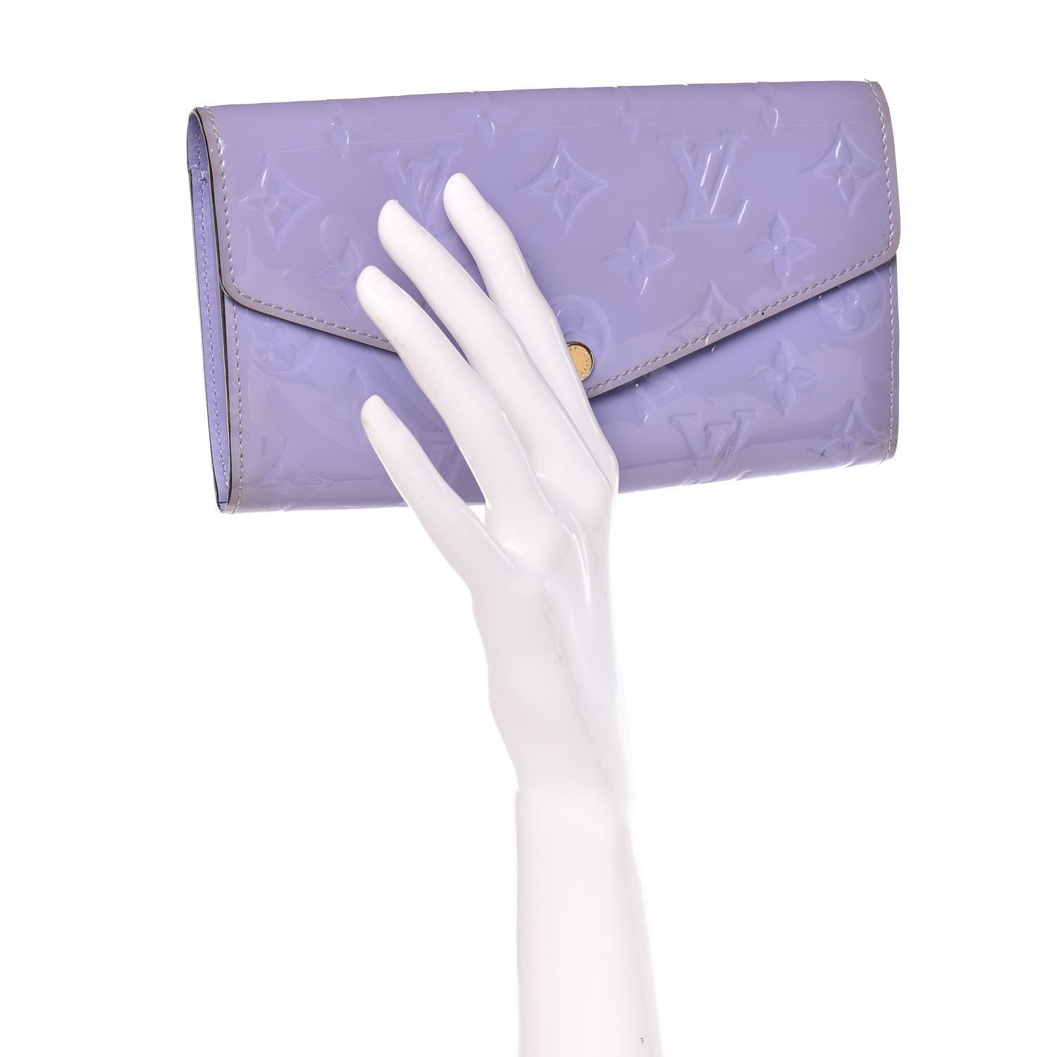 Louis Vuitton Vernis Sarah Wallet NM Lilac 2 of 14