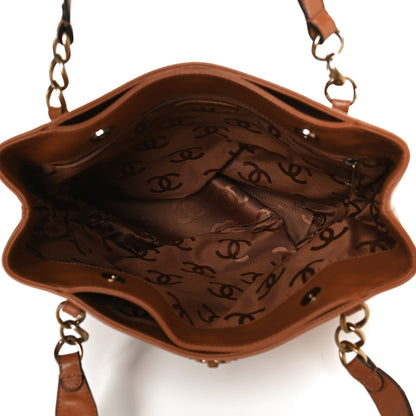 Chanel Lambskin North South Tote Brown 4 of 11