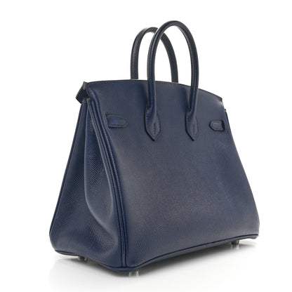 Hermes Epsom Verso Birkin 25 Bleu De Malte Bleu Sapphire 2 of 16