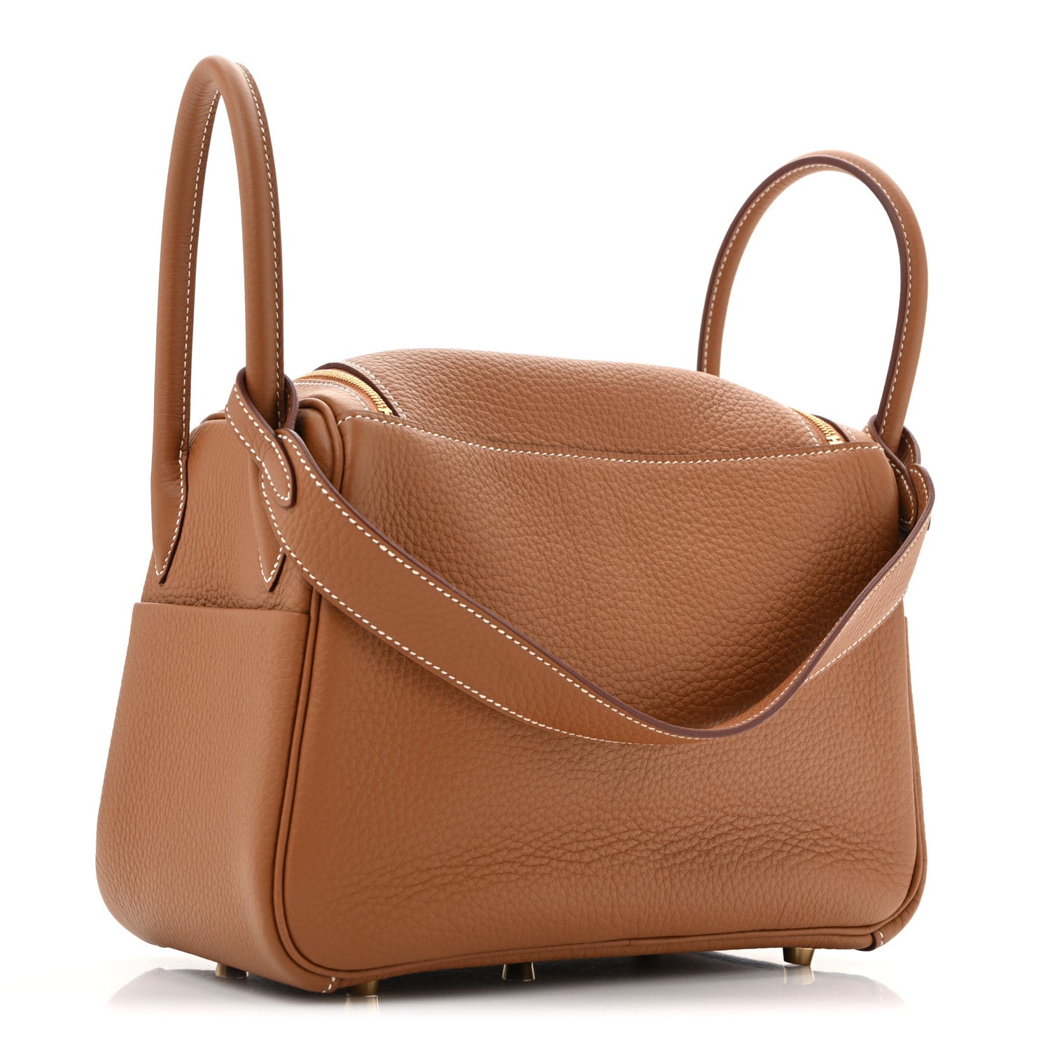 Hermes Taurillon Clemence Lindy 26 Gold 3 of 11