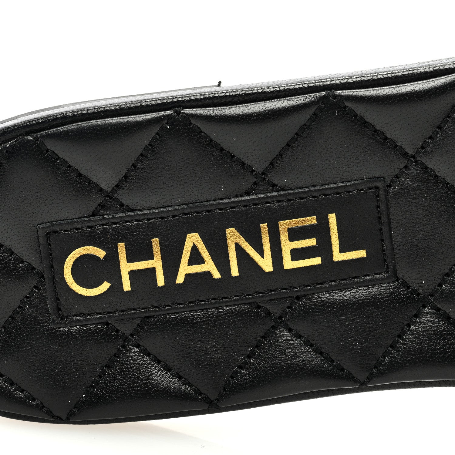 Chanel Shiny Goatskin Quilted CC Mules Sandals 39 Black 7 of 8
