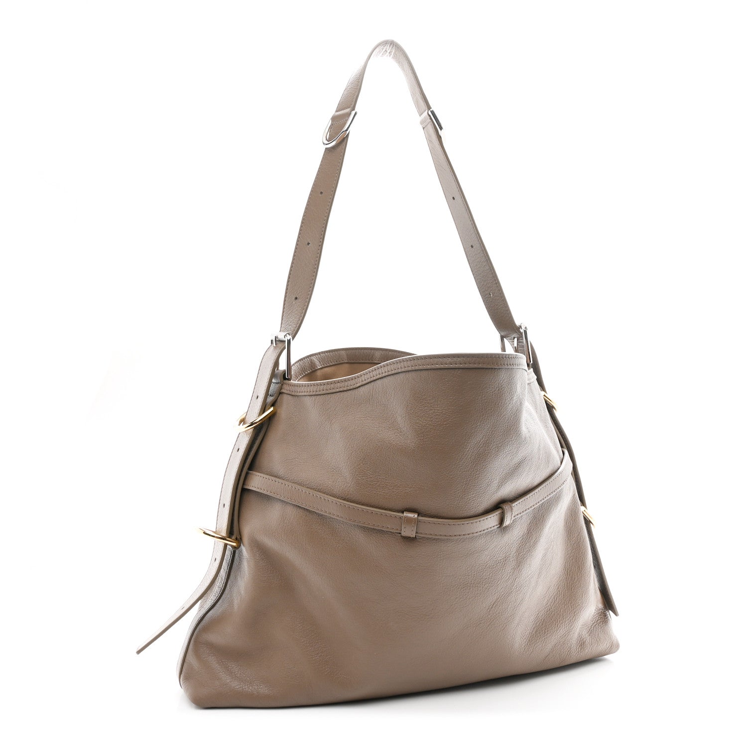 Givenchy Tumbled Calfskin Medium Voyou Bag Taupe 3 of 10