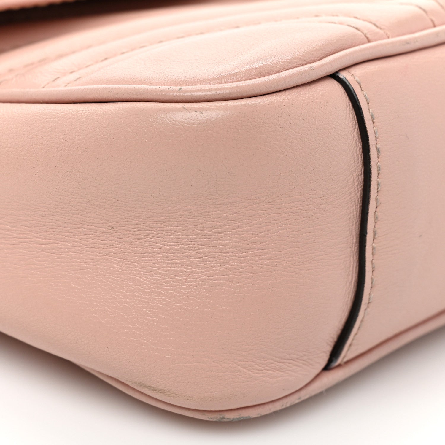 Gucci Calfskin Matelasse Mini GG Marmont Shoulder Bag Perfect Pink 8 of 13