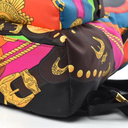 Versace Nylon Palazzo Medusa Barocco Rodeo Print Backpack Black Multicolor 8 of 8