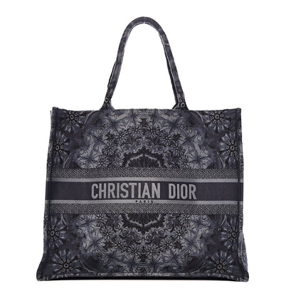 Christian Dior Canvas Embroidered KaleiDioroscopic Book Tote Blue 1 of 15
