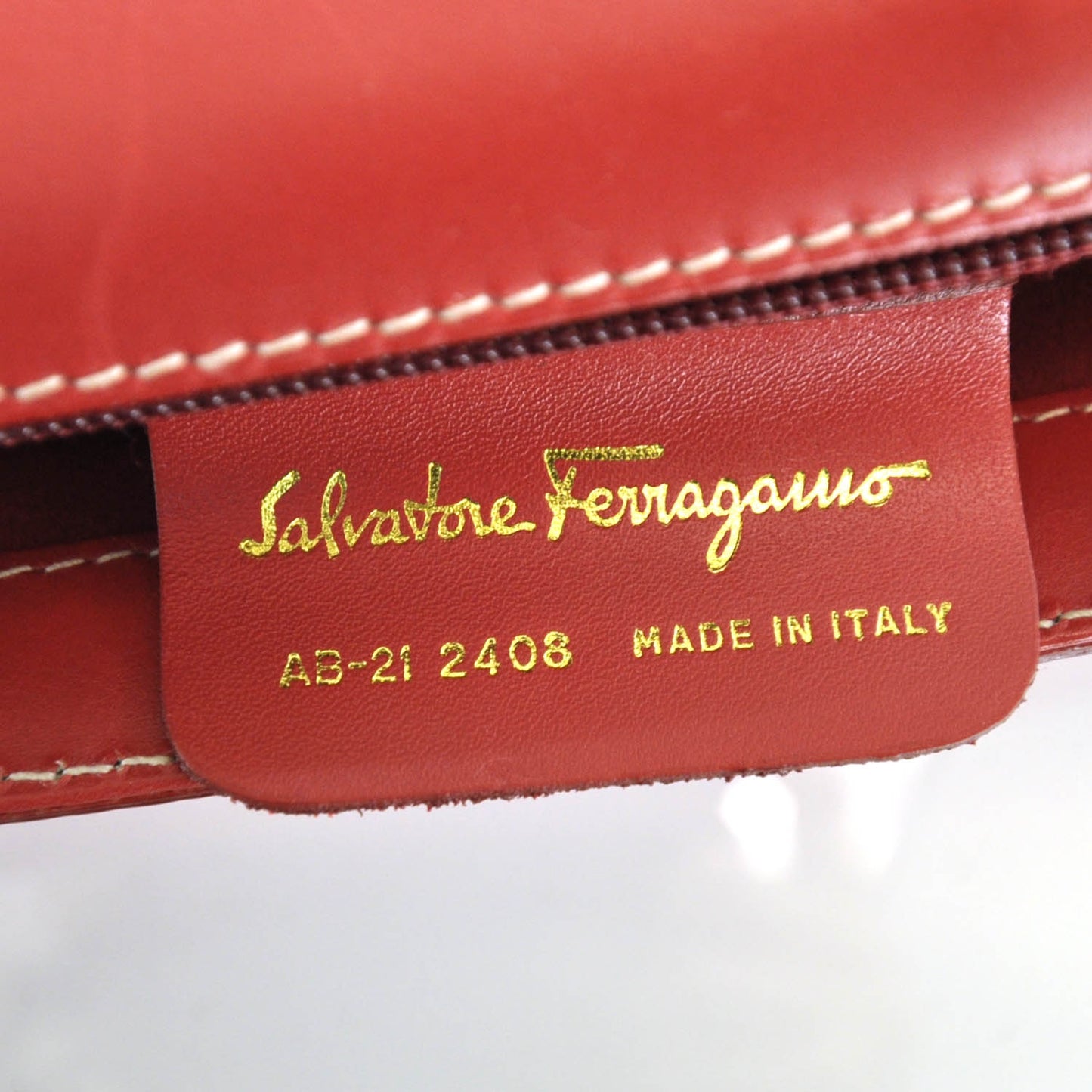SALVATOREFERRAGAMOLeatherGanciniShoulderBagRed