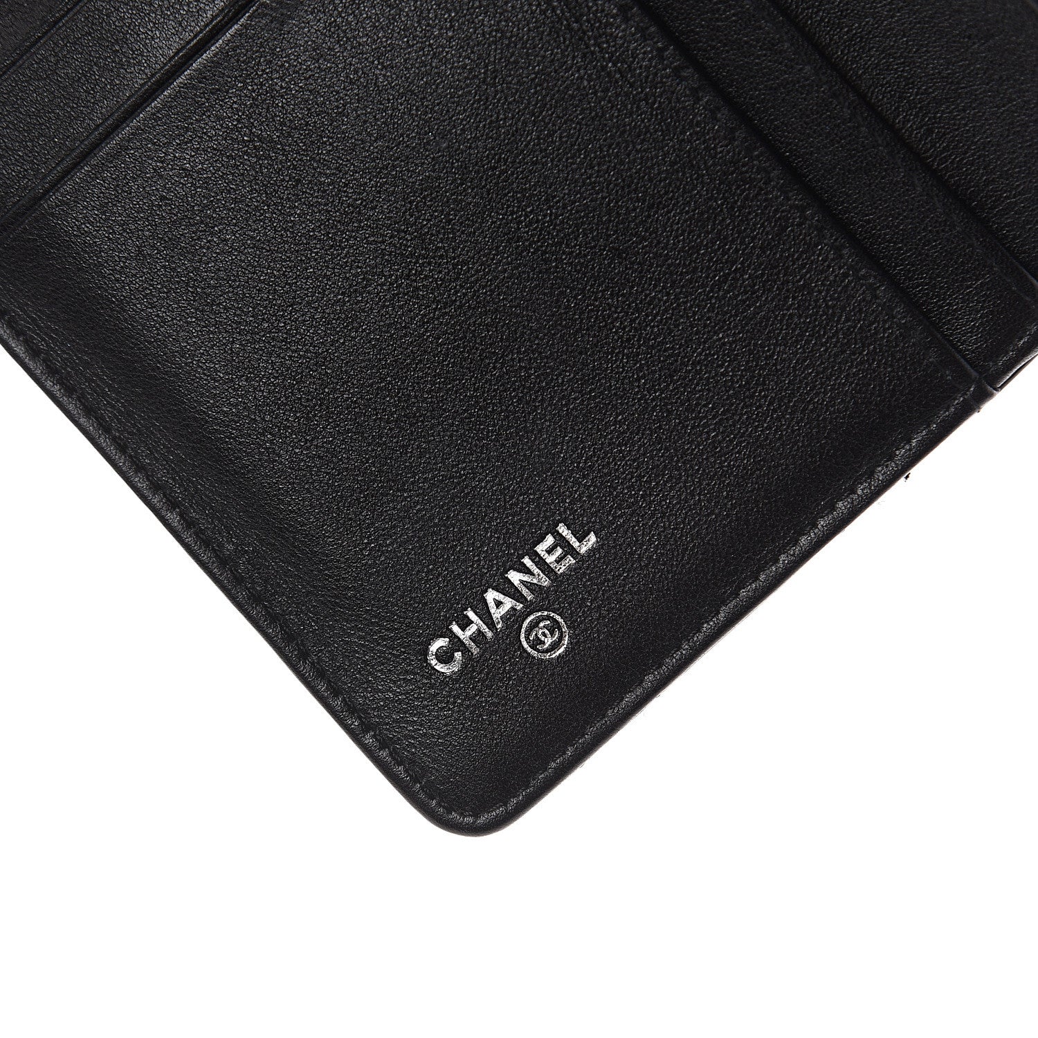 Chanel Patent Quilted Zip Pocket Wallet Black 5 of 7