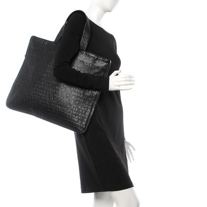 Chanel Calfskin Embossed Unlimited Tote Black 2 of 7