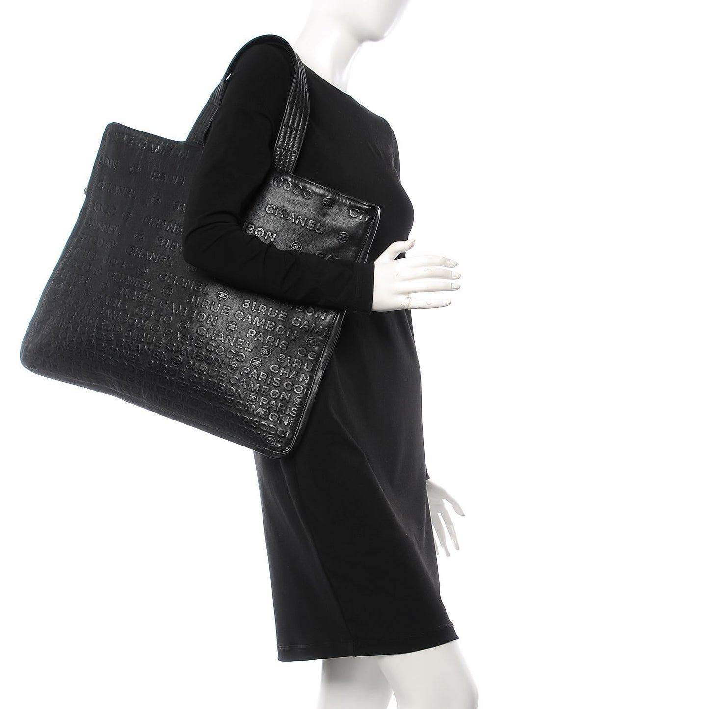 Calfskin Embossed Unlimited Tote Black