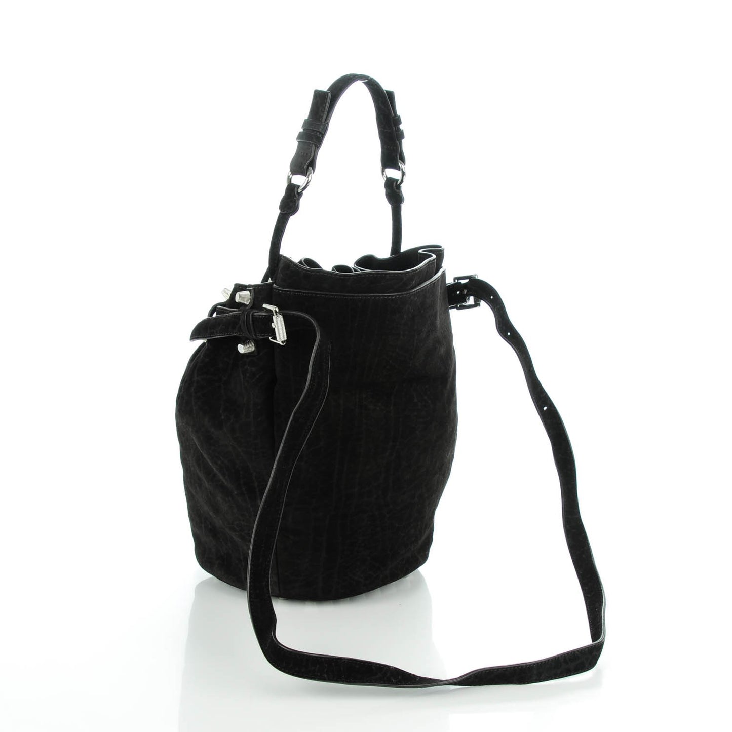 Suede Diego Bucket Bag Espresso
