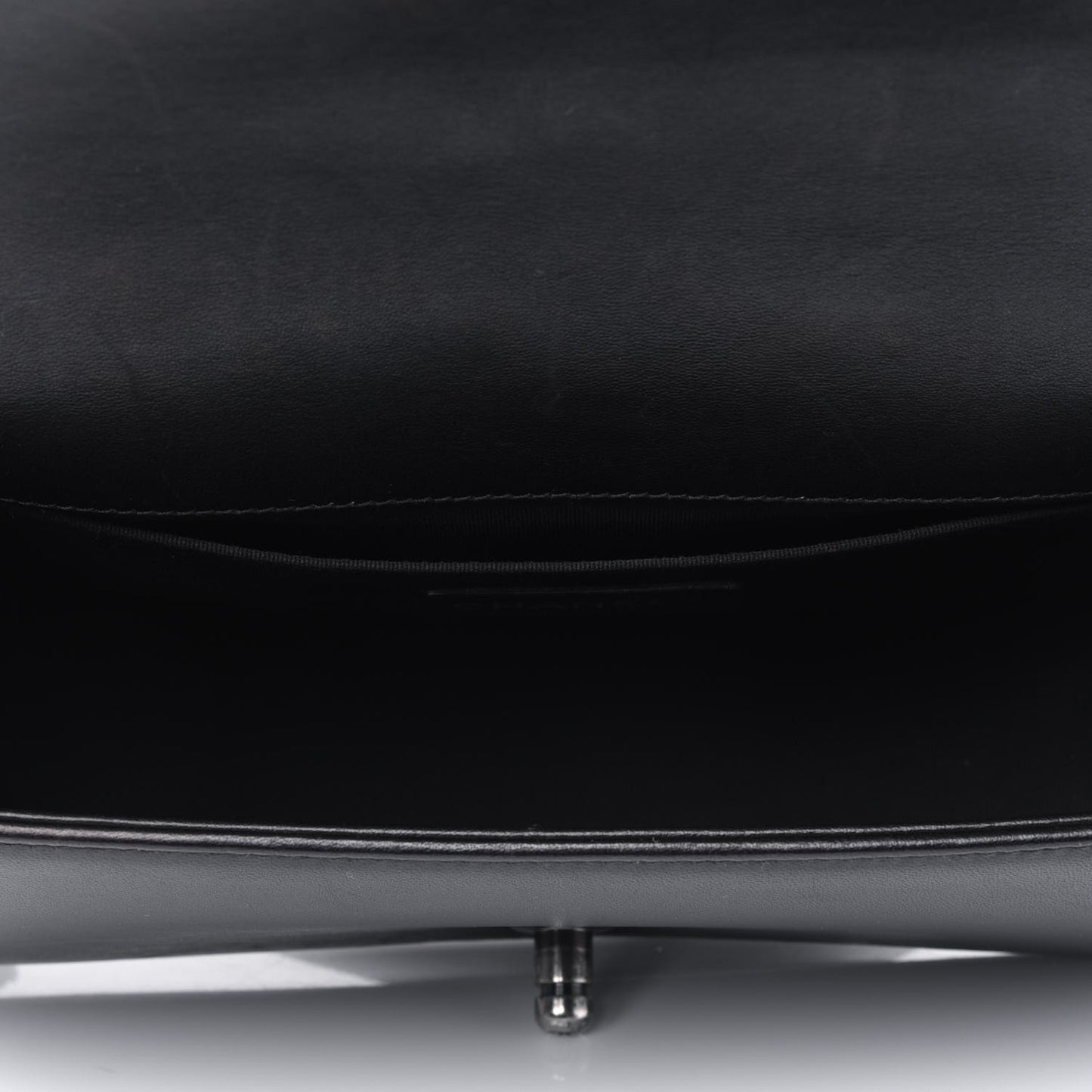 Lambskin Quilted Medium Boy Flap Black