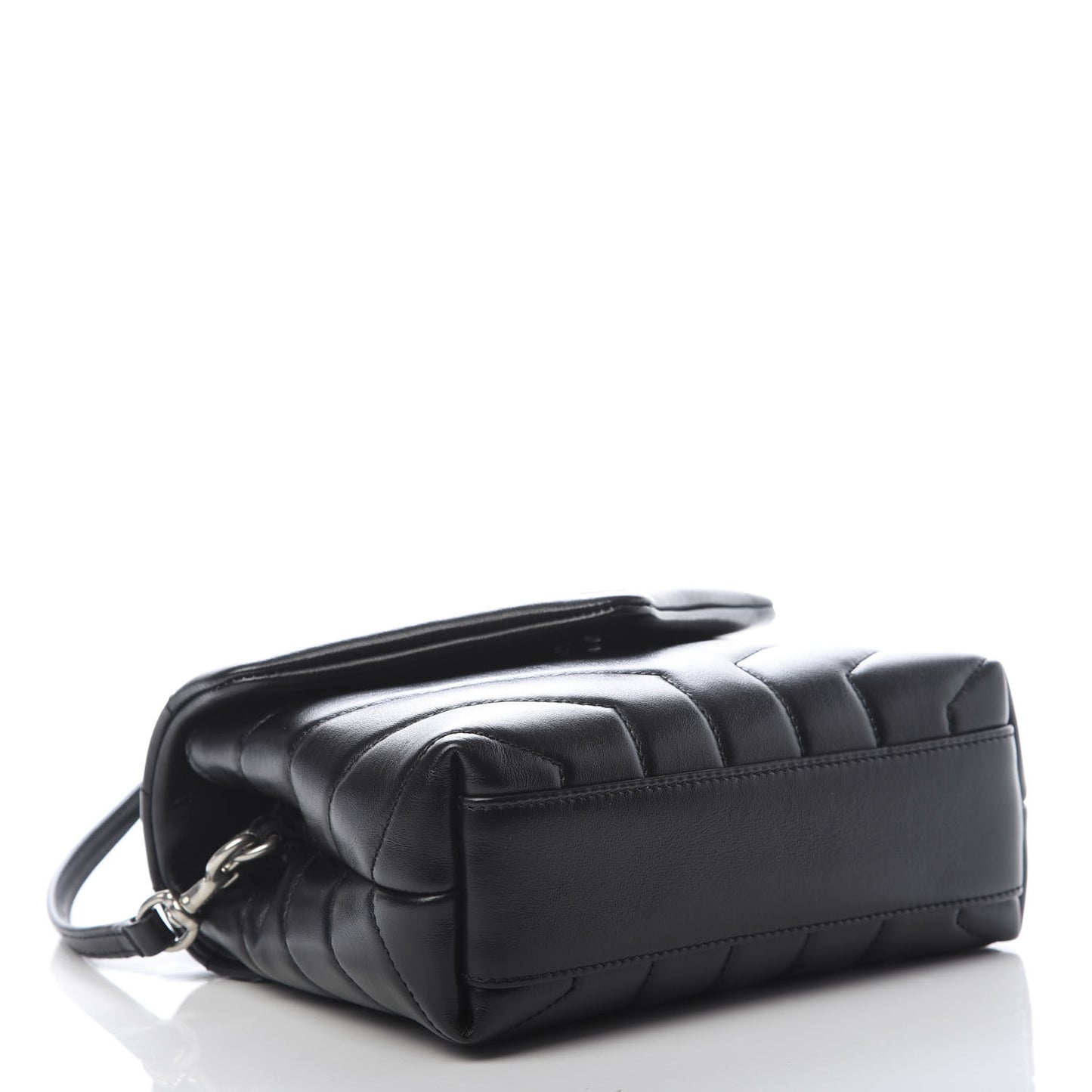 Calfskin Y Quilted Monogram Toy Loulou Crossbody Bag Black