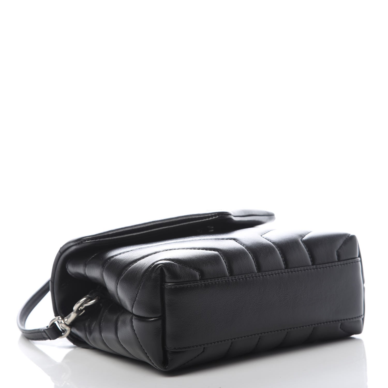 Saint Laurent Calfskin Y Quilted Monogram Toy Loulou Crossbody Bag Black 4 of 11