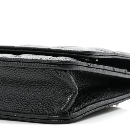 Chanel Caviar Quilted Wallet on Chain WOC Black 11 of 12