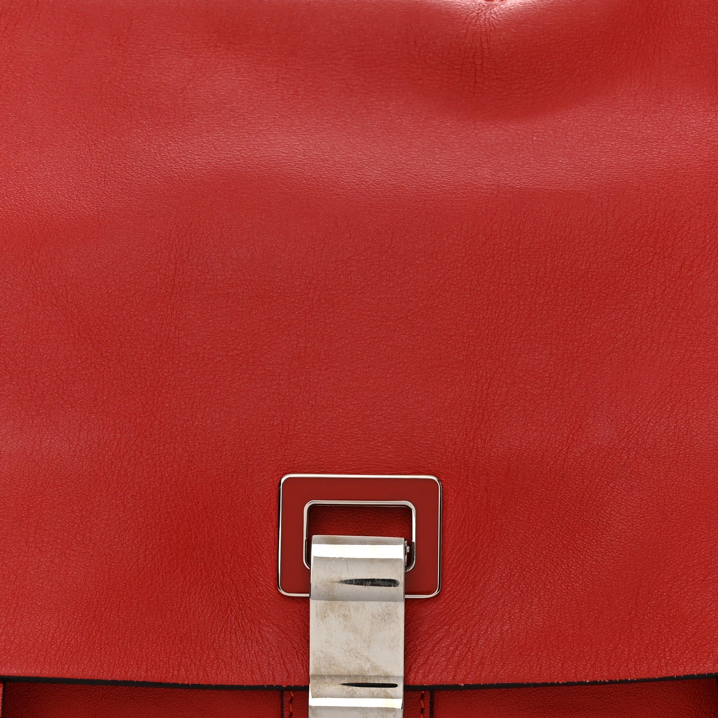 Calfskin Double Sided PS Courier Bag Red