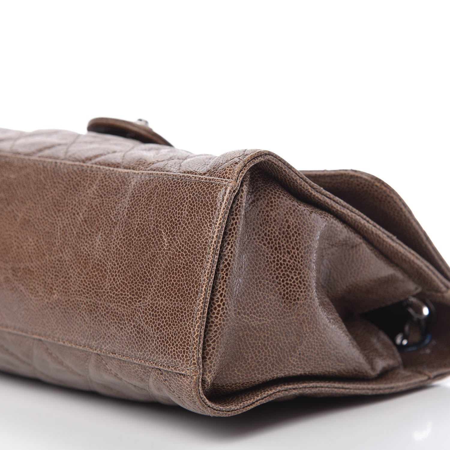 Chanel Crumpled Grained Calfskin Jumbo CC Crave Flap Beige 7 of 10