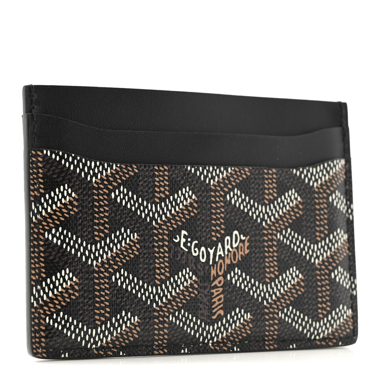 Goyardine Saint Sulpice Card Holder Black