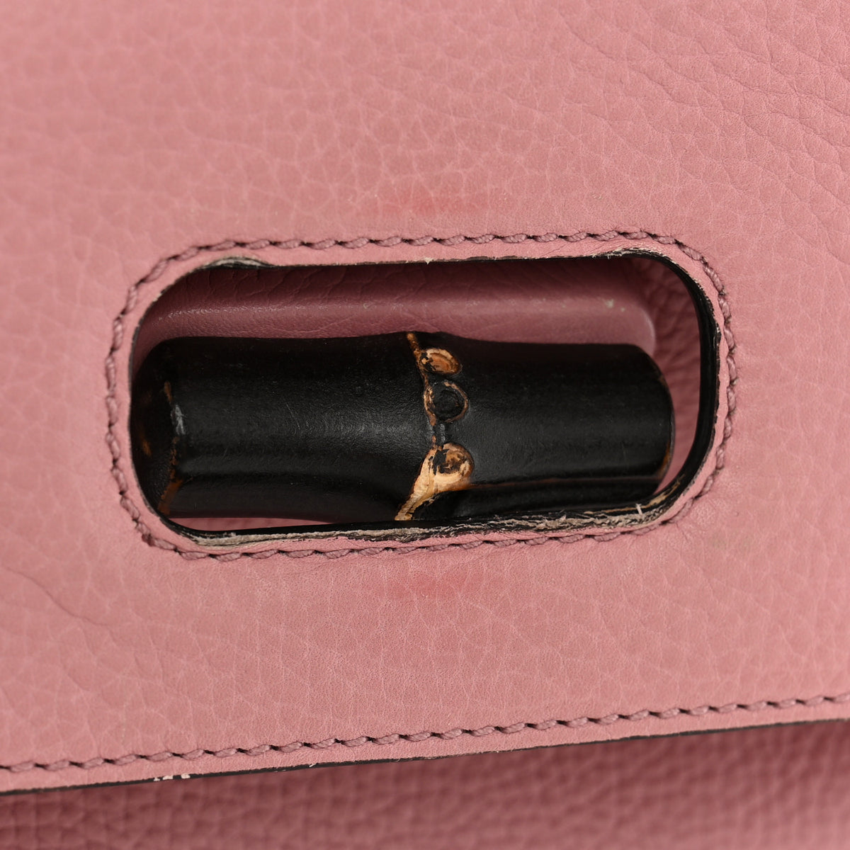 Gucci Cellarius Calfskin Small Bamboo Daily Top Handle Bag Carmine Rose 11 of 13