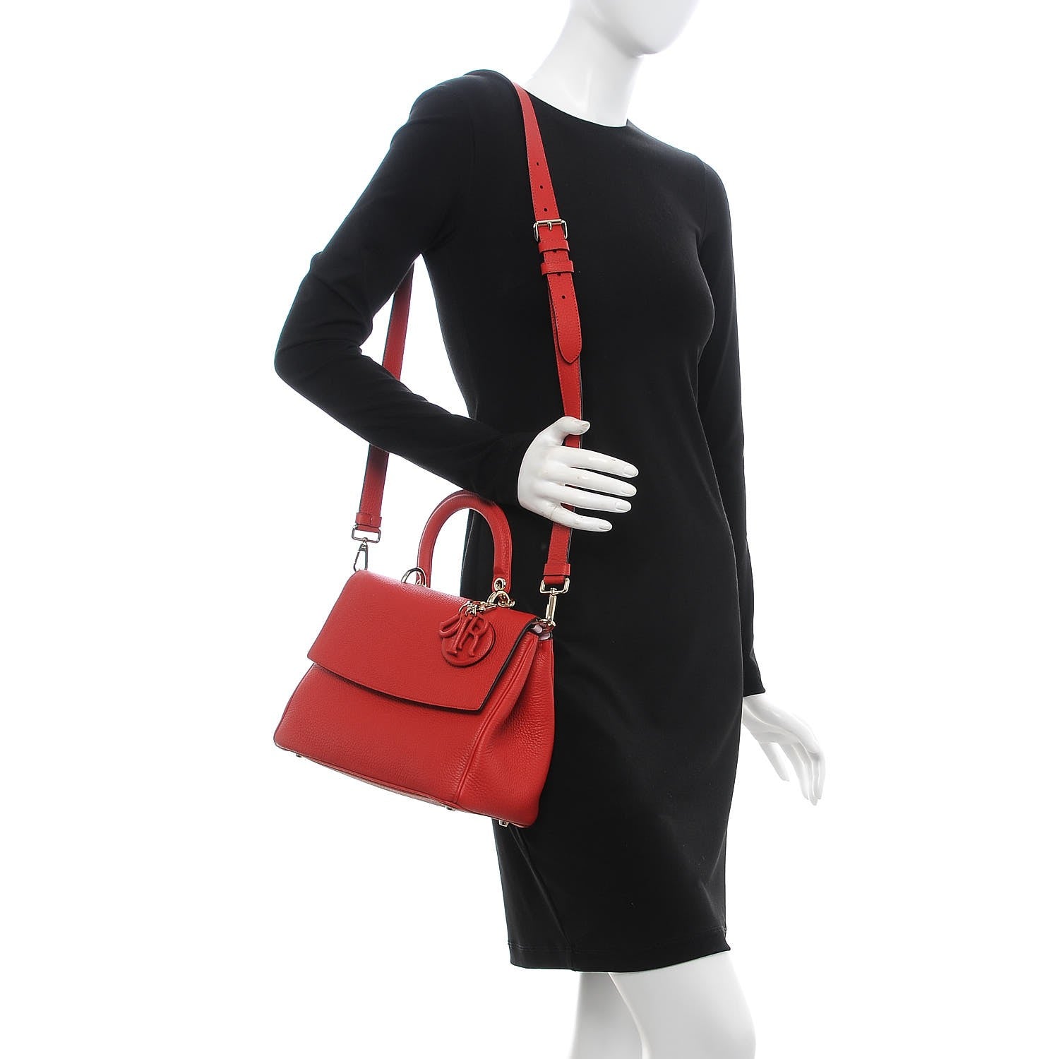 Christian Dior Bullcalf Small Be Dior Flap Red 2 of 7