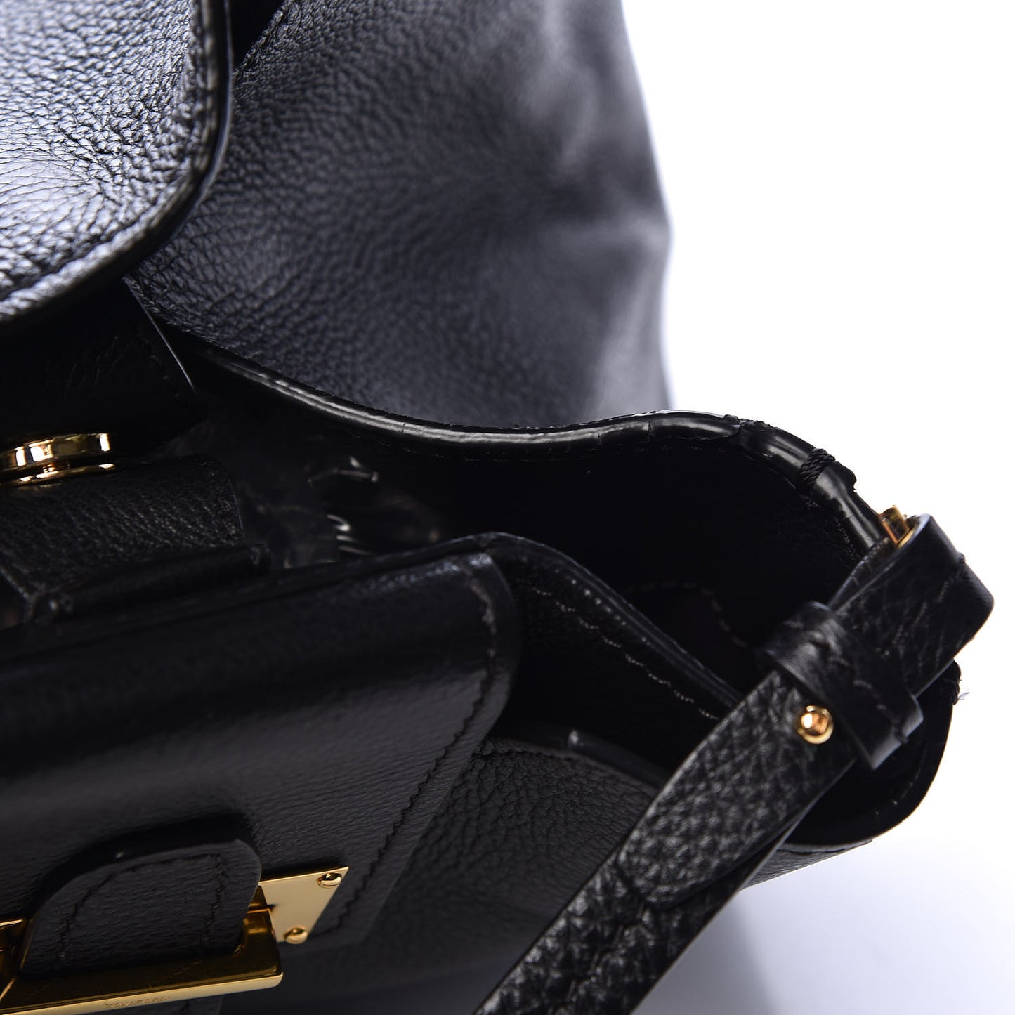 Grained Calfskin Sedgwick Medium Zipper Tote Black