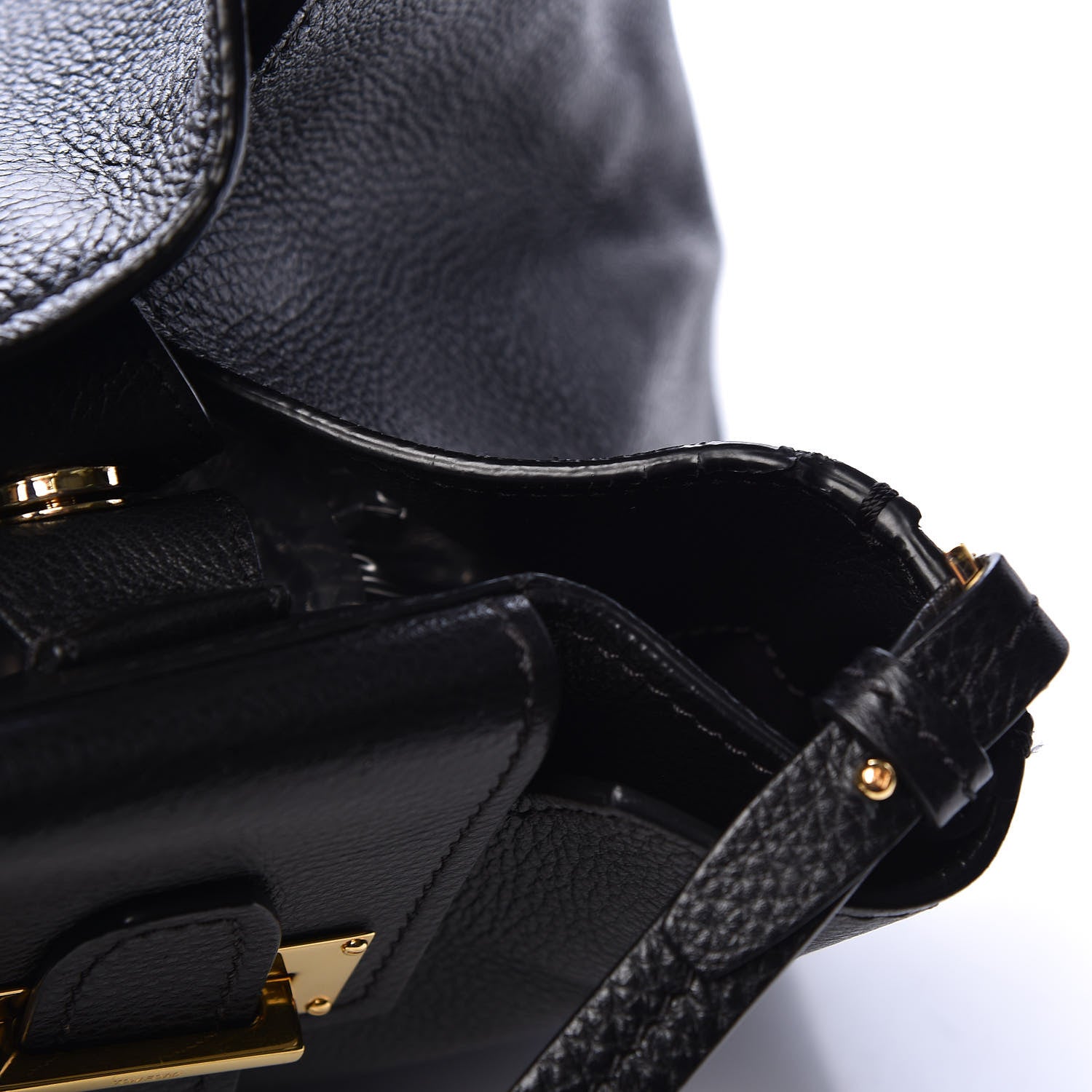 Tom Ford Grained Calfskin Sedgwick Medium Zipper Tote Black 12 of 15