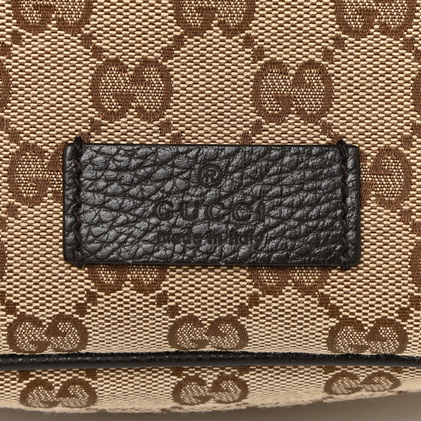 Monogram Dollar Calfskin Waist Pouch Beige Ebony Testa di Moro Marrone Scuro