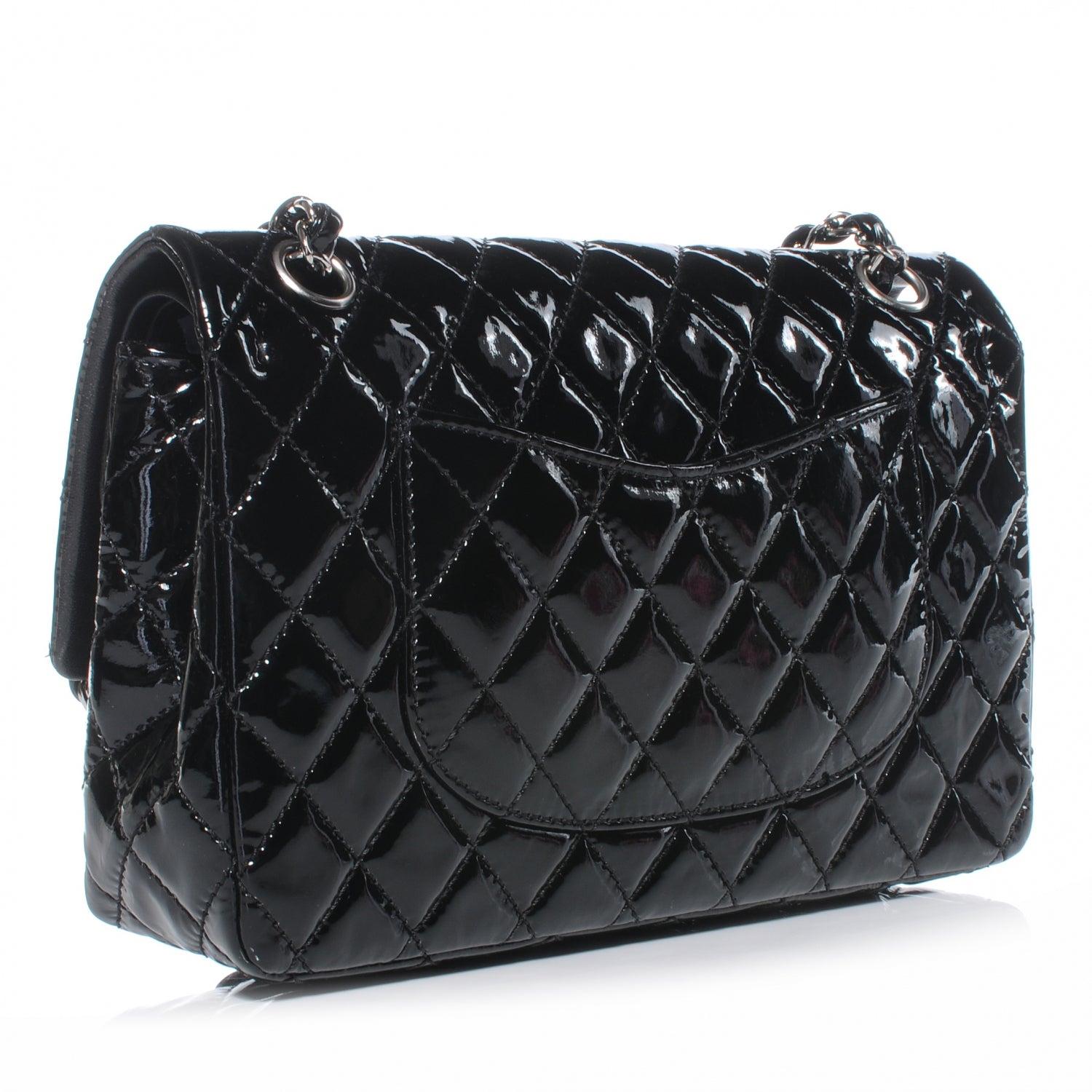 Chanel Patent Medium Double Flap Black 3 of 9