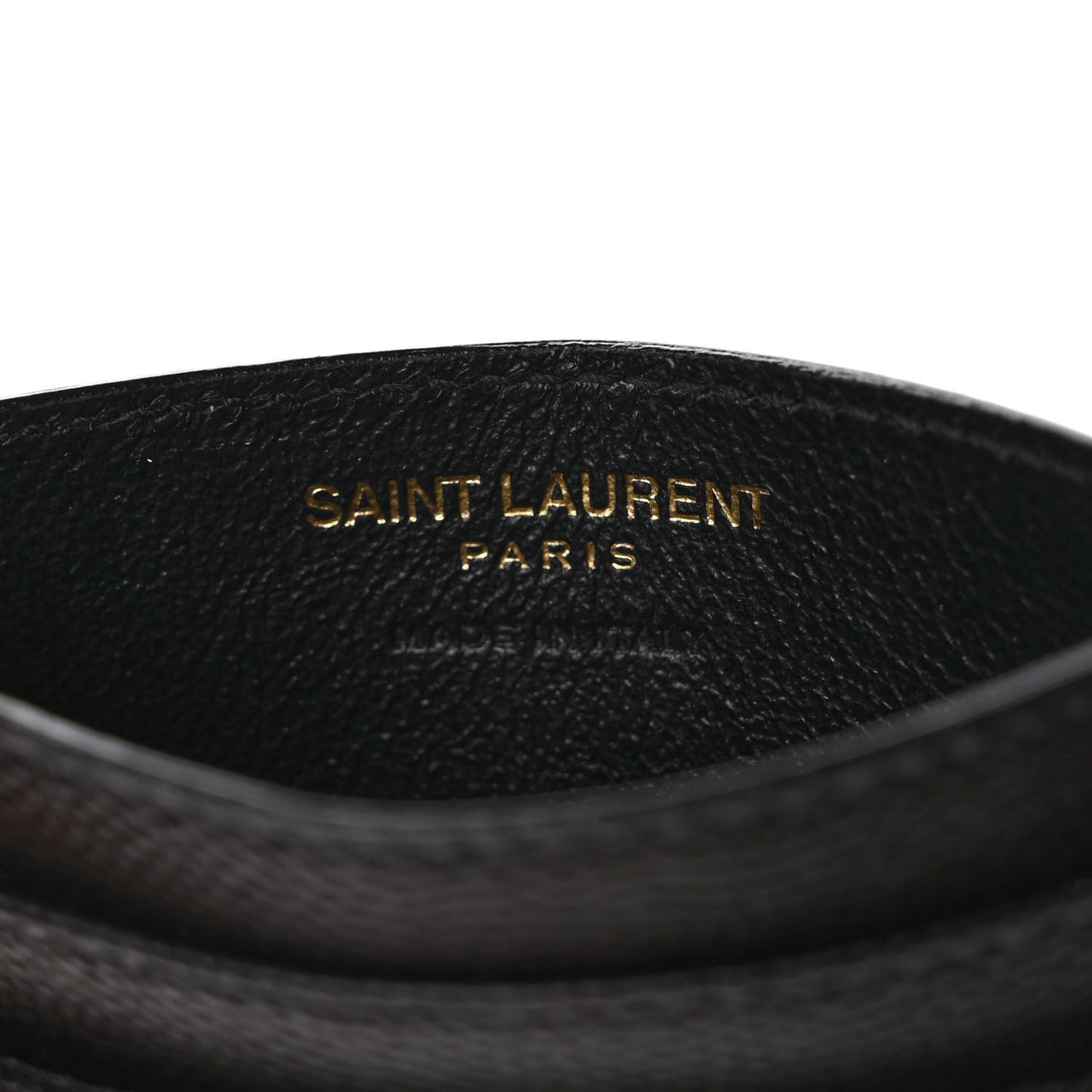 Grain De Poudre Matelasse Chevron Monogram Credit Card Case Black