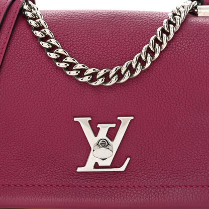 Louis Vuitton Calfskin Lockme II Chain Bag BB Grape Venus Raisin 7 of 13