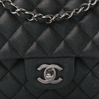 Chanel Iridescent Caviar Quilted Medium Double Flap Black 9 of 13