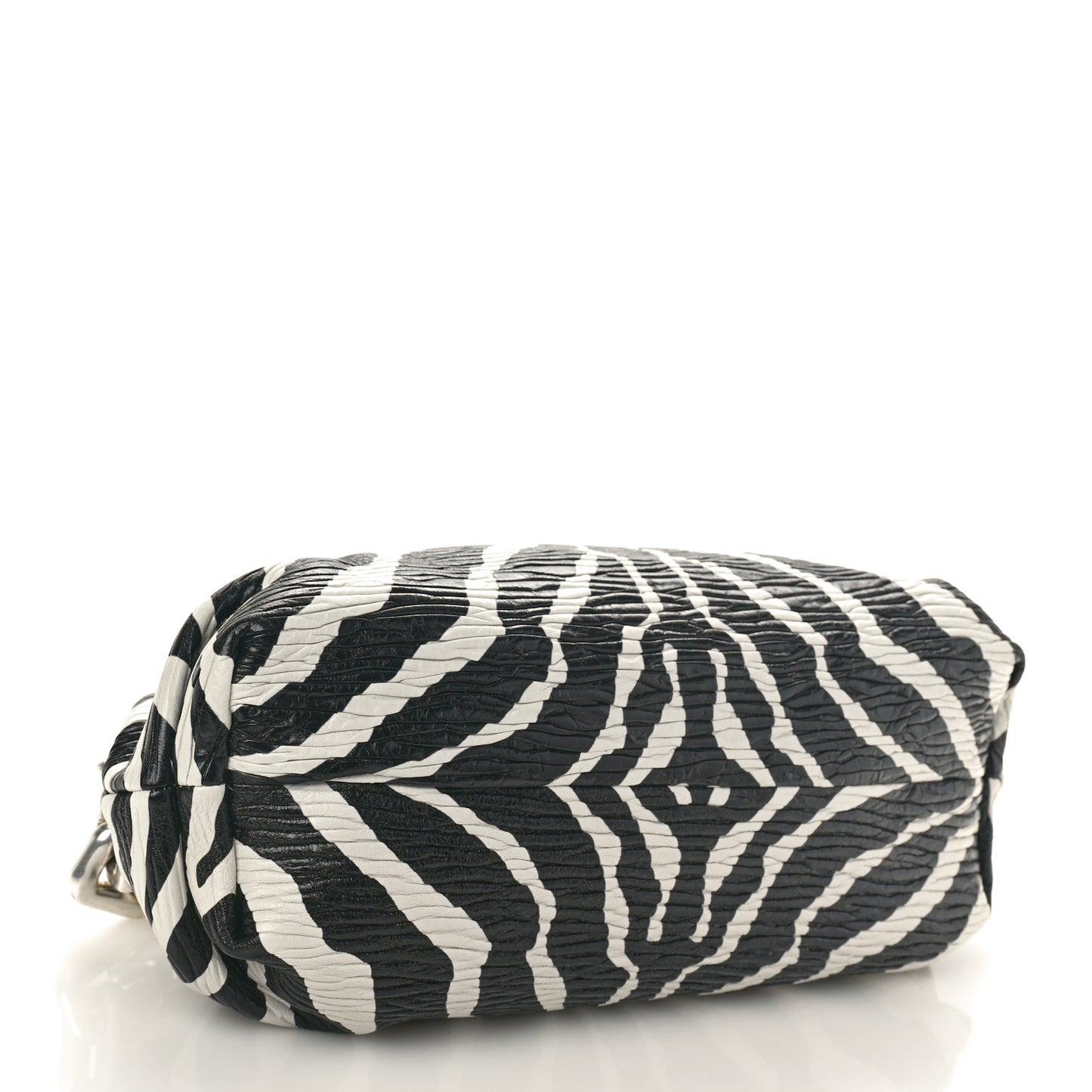 Nappa Zebra Print The Pouch Chain White Black