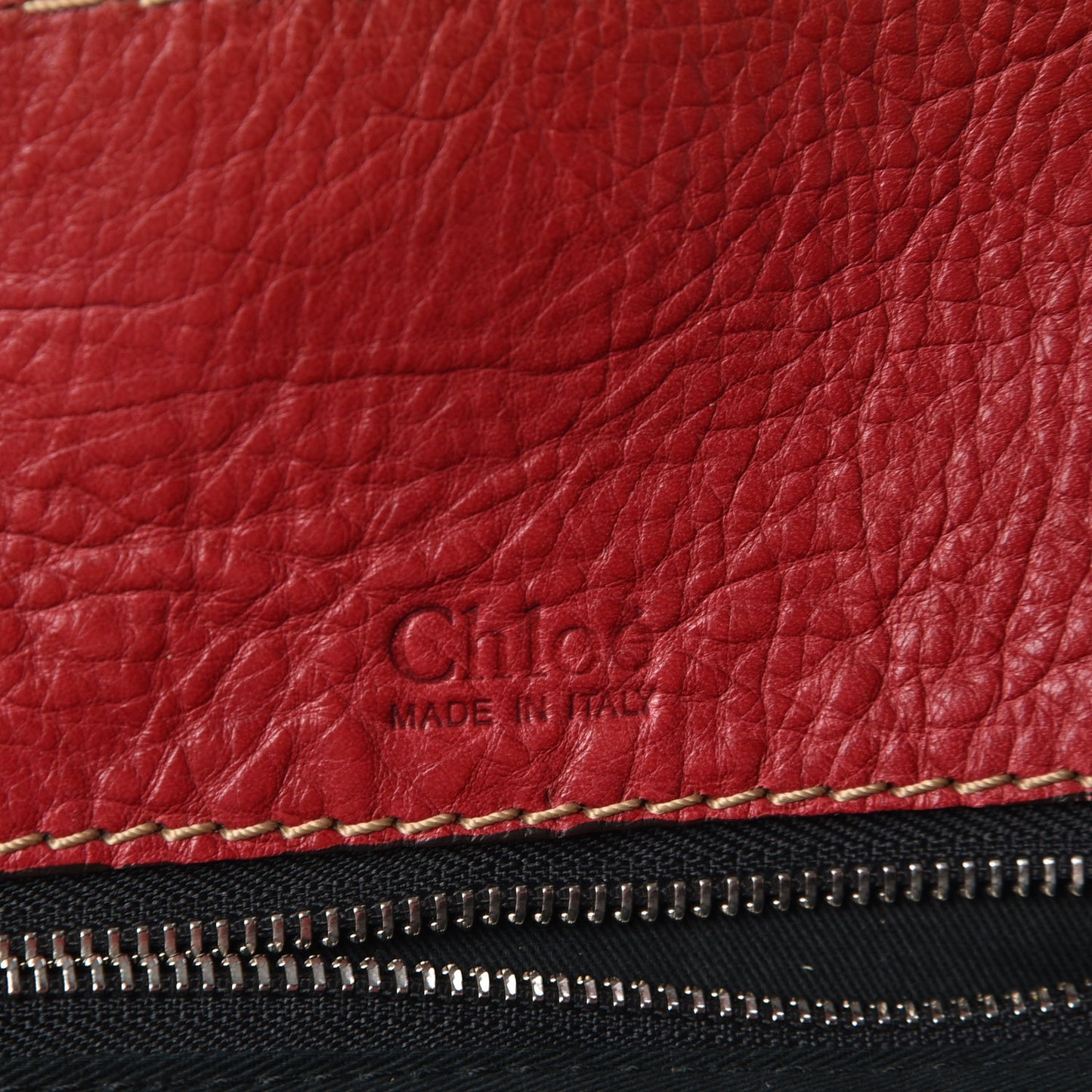 Calfskin Edith Dome Bowler Red