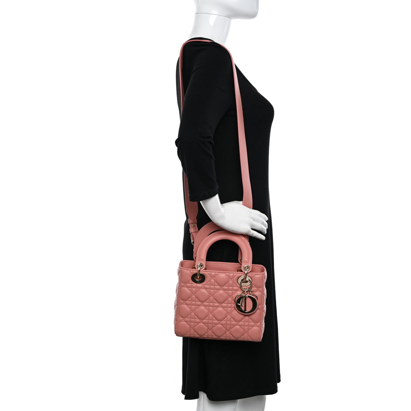Lambskin Cannage Small My ABCDior Lady Dior Blush