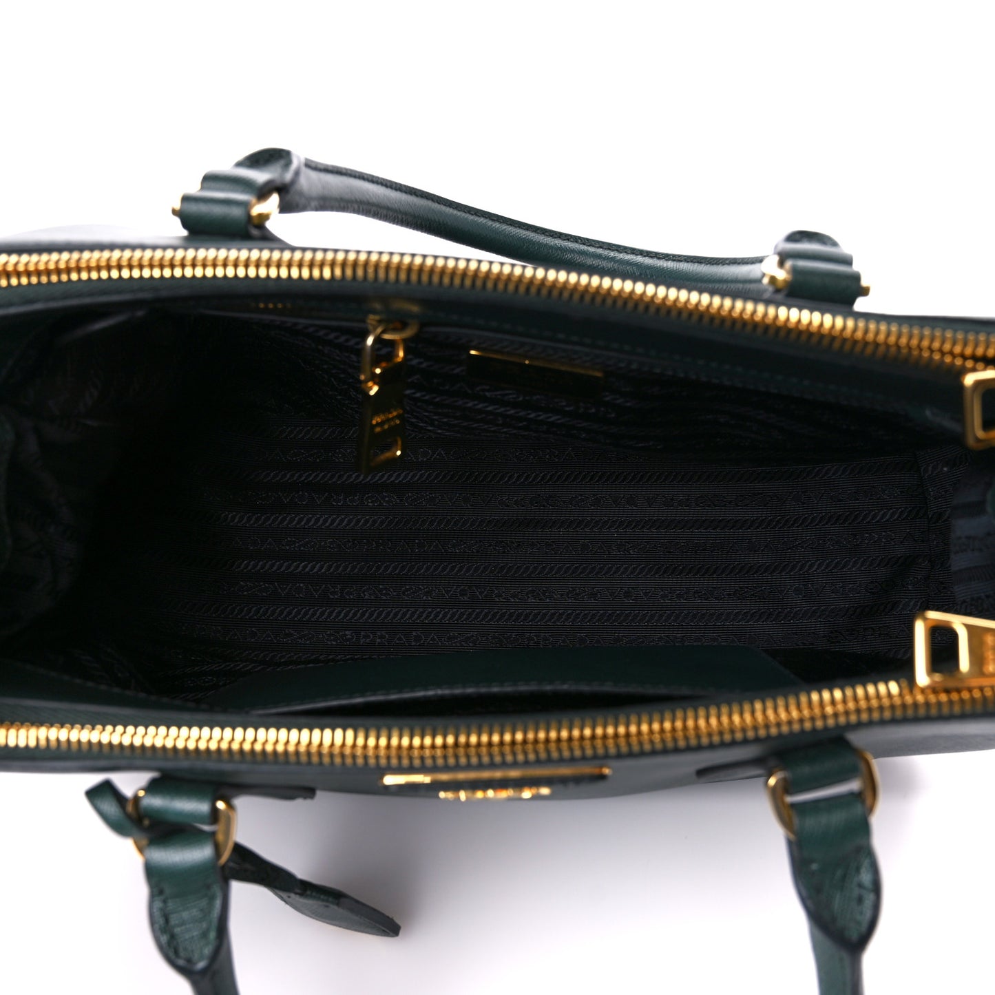 Saffiano Small Galleria Double Zip Tote Smeraldo