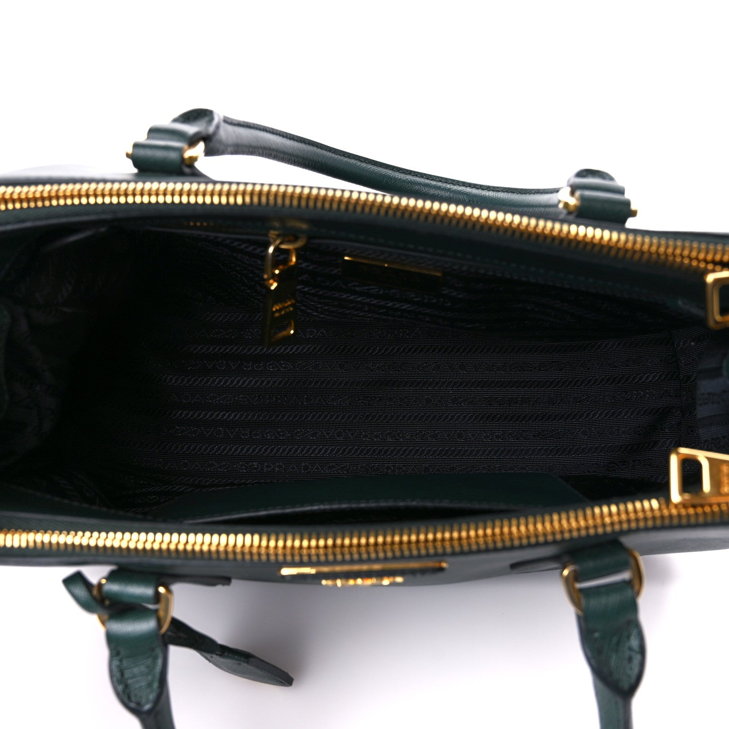 Prada Saffiano Small Galleria Double Zip Tote Smeraldo 5 of 10