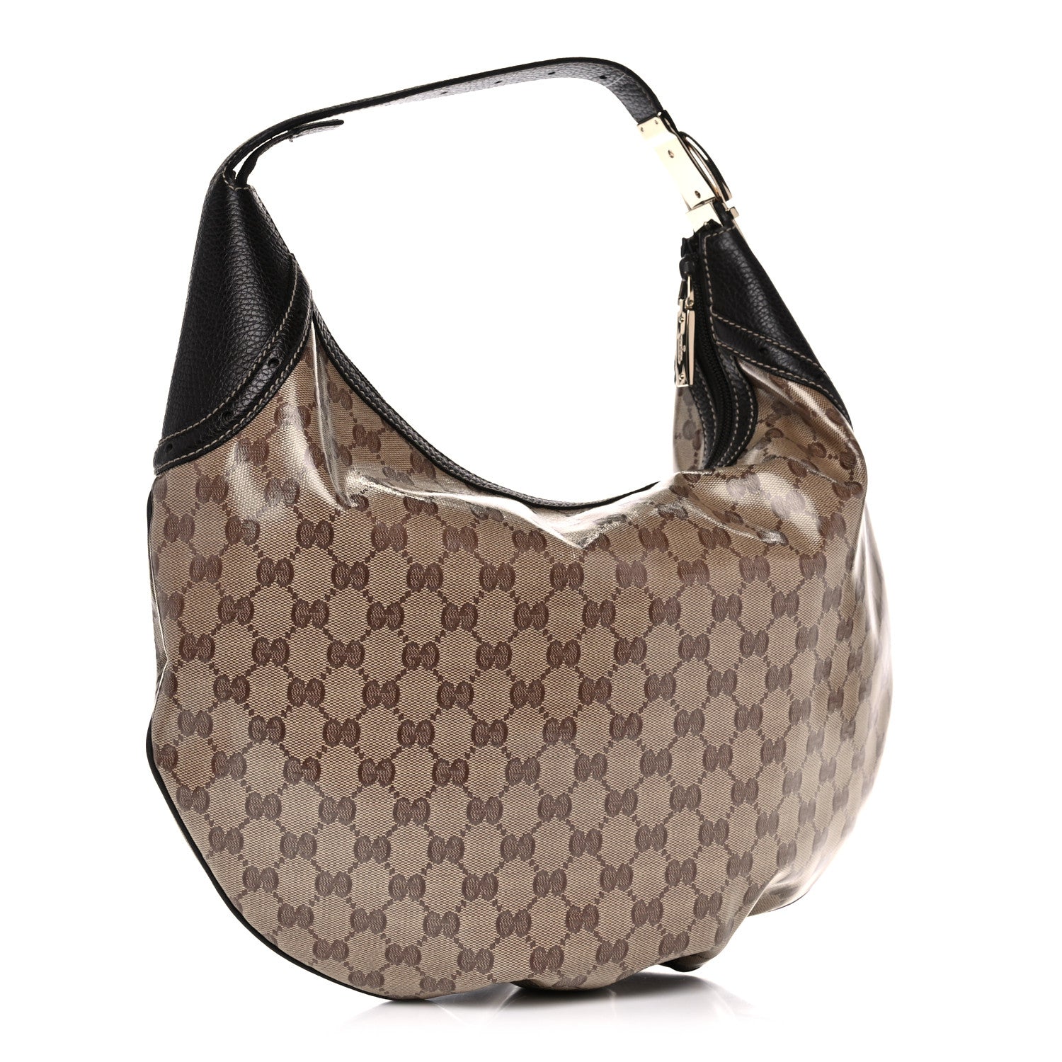 Gucci Crystal Monogram Hobo Brown 3 of 10