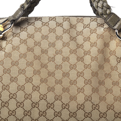 Gucci Monogram Bamboo Bar Medium Tote Olive 11 of 13