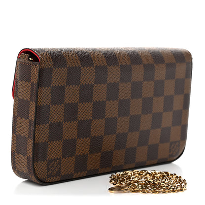 Louis Vuitton Damier Ebene Pochette Felicie Chain Wallet 4 of 11