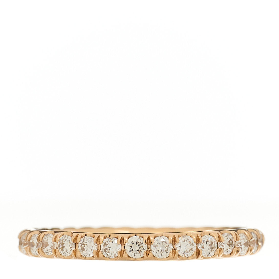 David Yurman 18K Rose Gold Diamond 2mm Cable Collectibles Band Ring 47 4 1 of 4