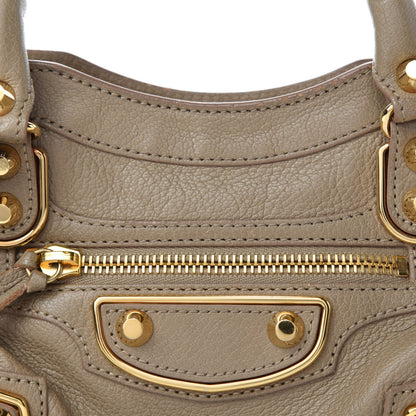 Balenciaga Chevre Gold Metallic Edge Hardware Mini City Beige Latte 10 of 10