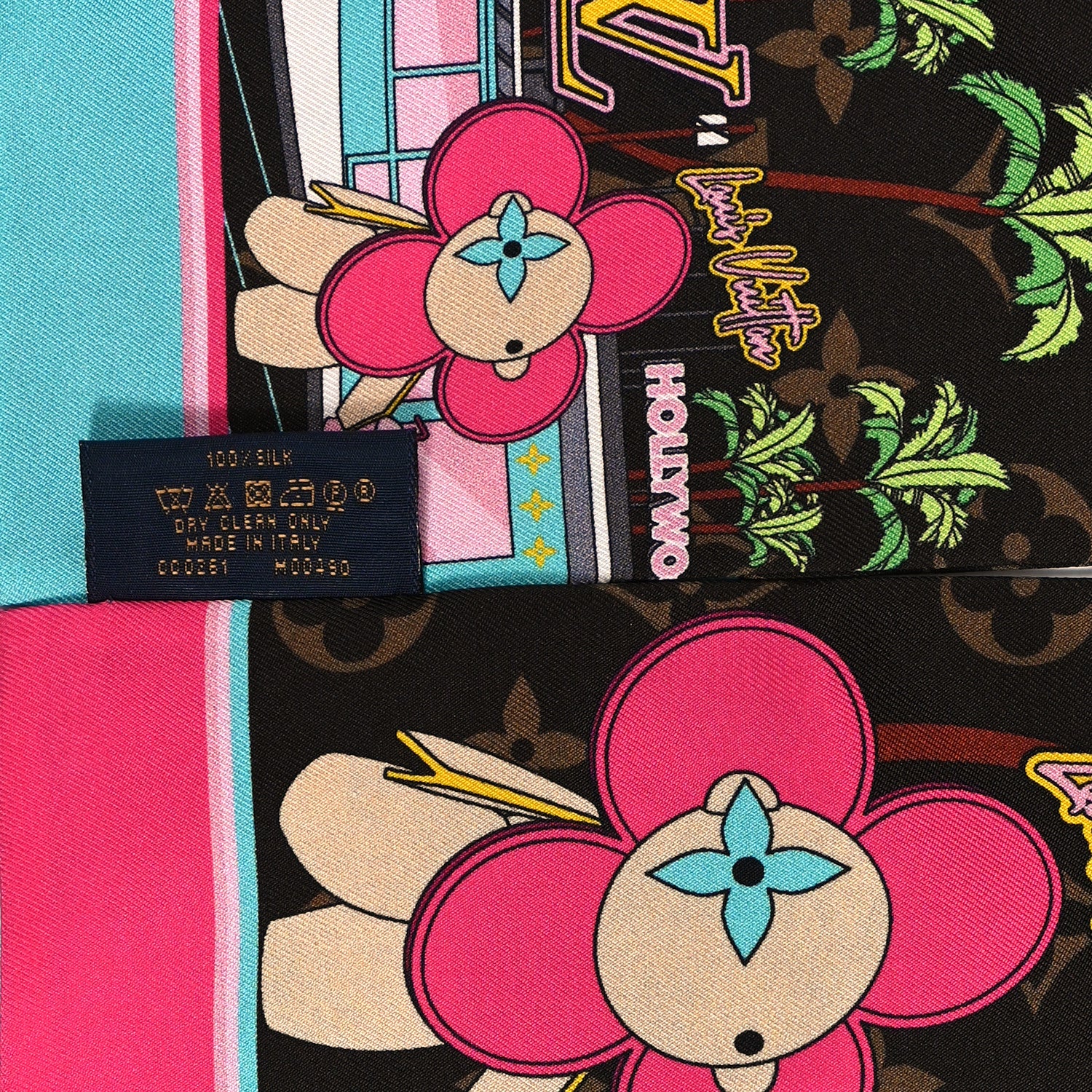 Louis Vuitton Silk Monogram 2021 Hollywood Christmas Animation Bandeau Marron 4 of 4